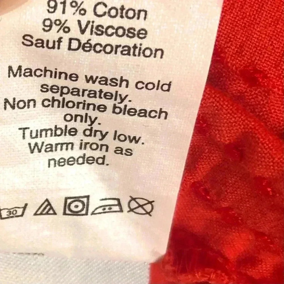 2/$25 Madewell Red Embroidered Swing Tank Top - Picture 5 of 8